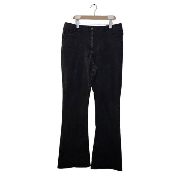 Long Tall Sally Jeans Size 14 Black 34" Inseam Boot Cut - Picture 1 of 8